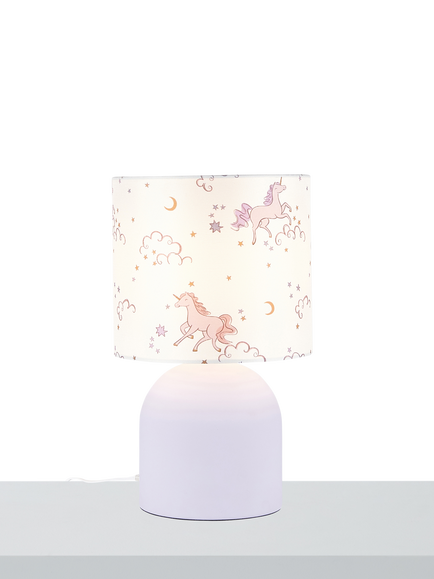 John Lewis Kids' Unicorn Bedside Lamp, Lilac