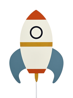 John Lewis Kids' Rocket Wall Light, Blue