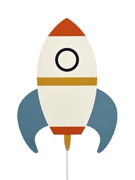 John Lewis Kids' Rocket Wall Light, Blue