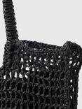 SELECTED FEMME Jolu Straw Tote Bag, Black