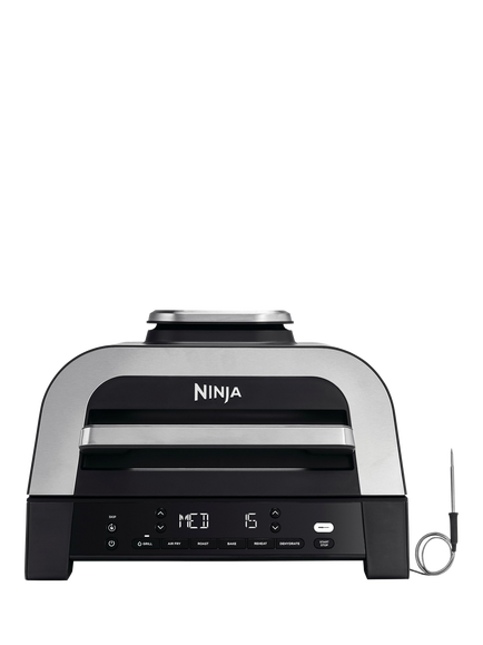Ninja DG551UK 6-in-1 MAX Grill & Air Fryer, Grey/Silver, Grey/Silver