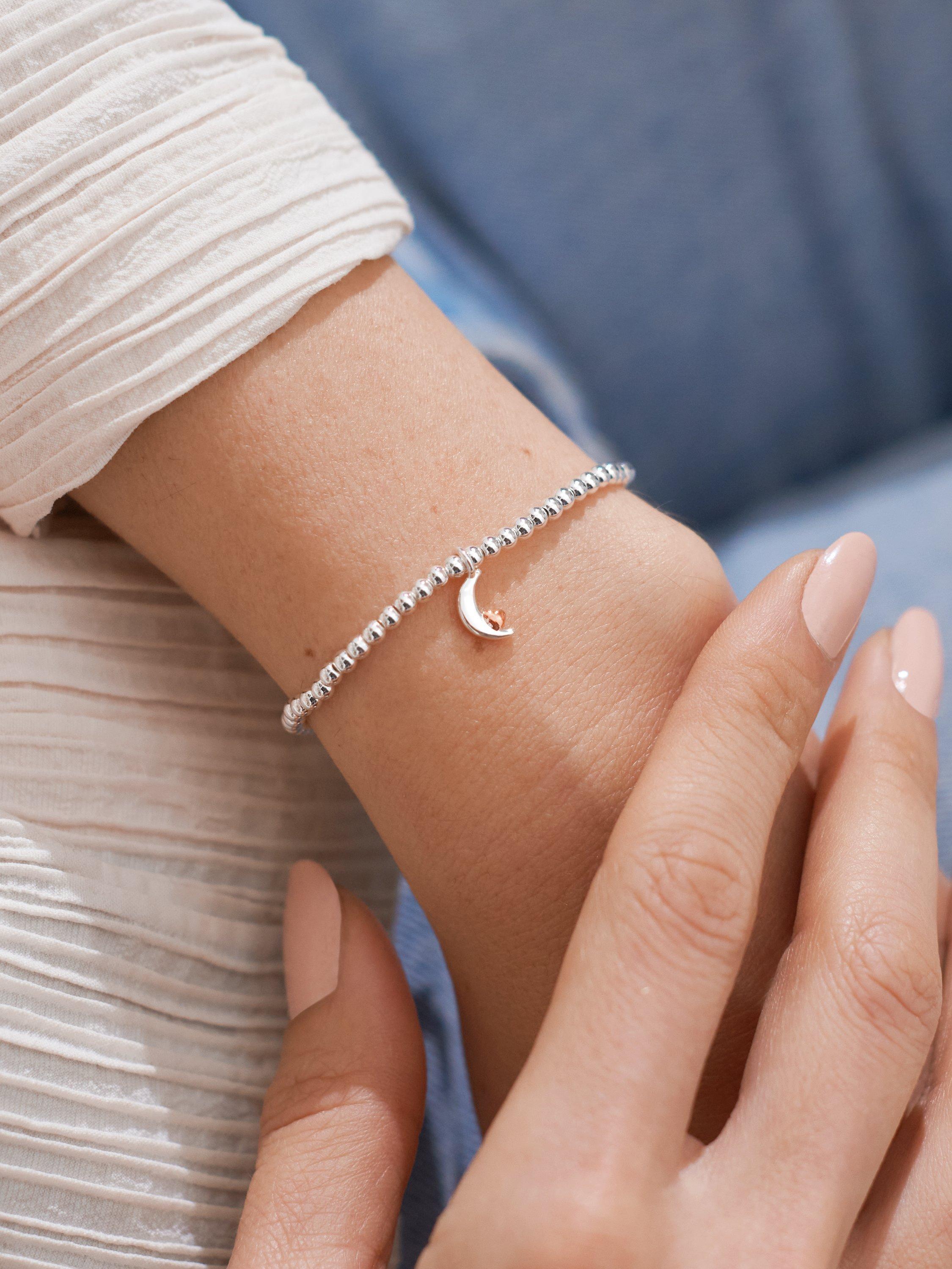 Product image 3 of 3, which shows Joma Jewellery  A Little Love You To The Moon Bracelet, Silver