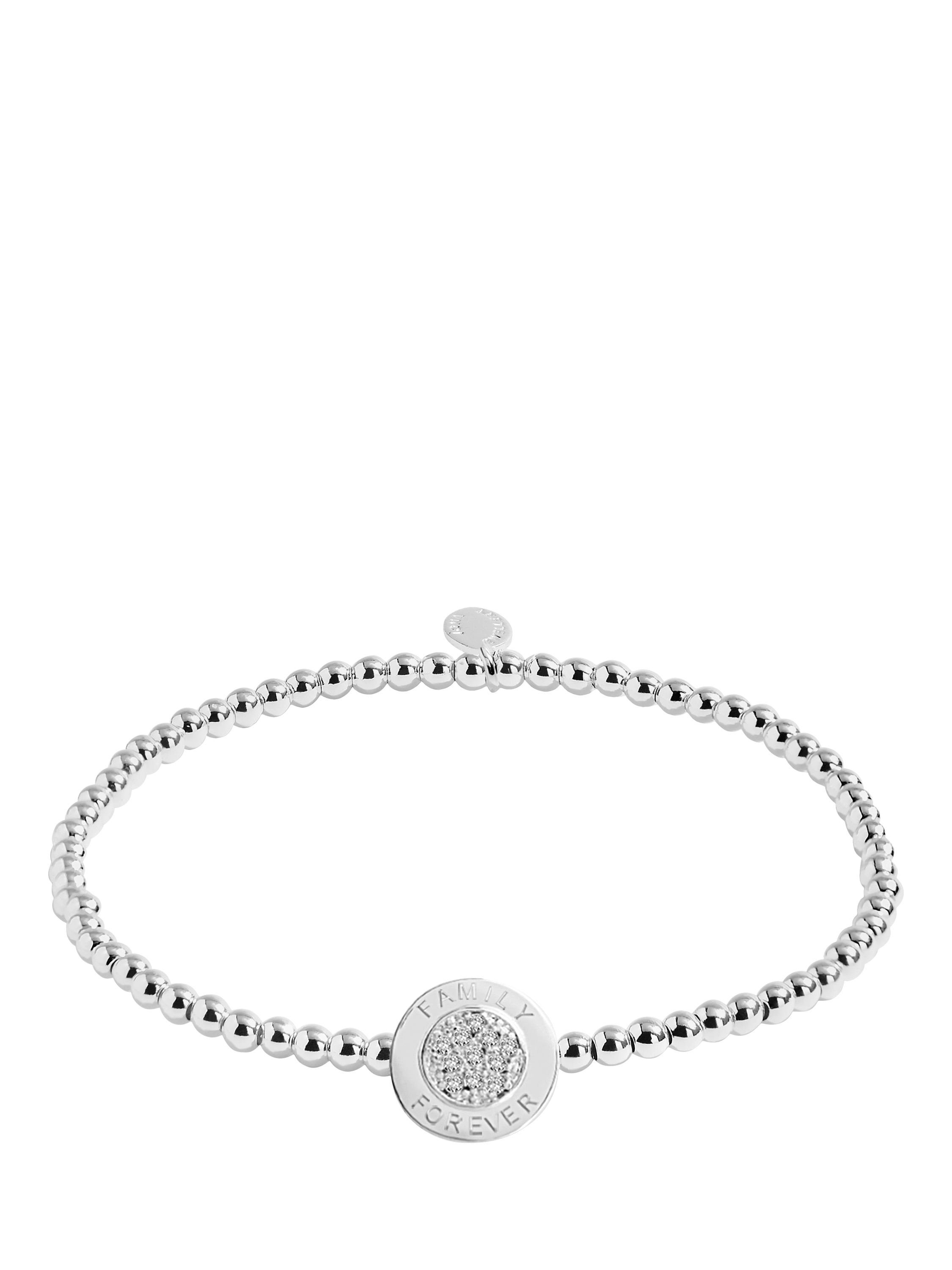 Product image 1 of 4, which shows Joma Jewellery A Little Family Forever Beaded Bracelet, Silver