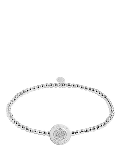 Joma Jewellery A Little Family Forever Beaded Bracelet, Silver, Silver