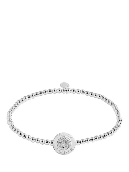 Joma Jewellery A Little Family Forever Beaded Bracelet, Silver, Silver