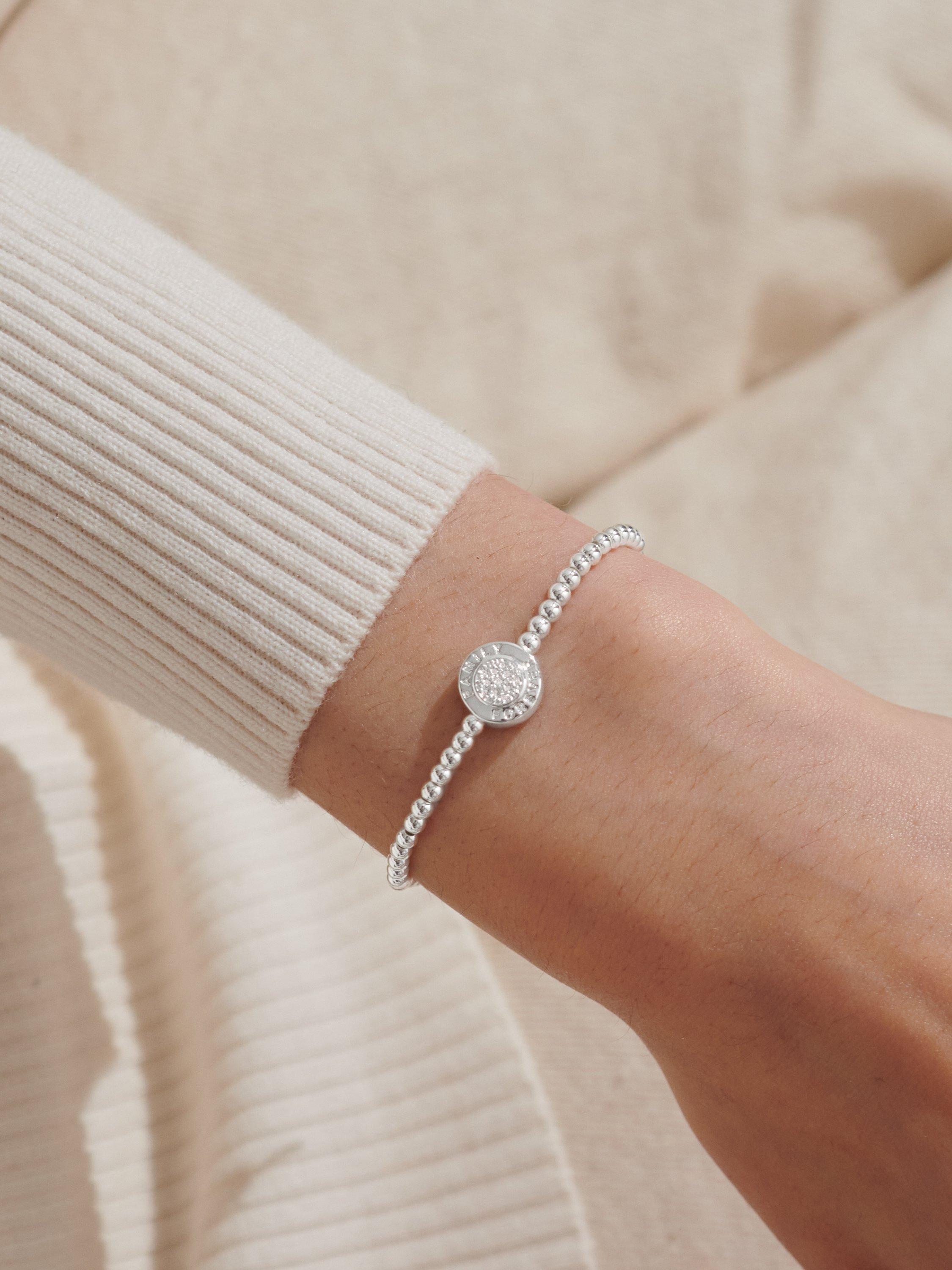 Product image 3 of 4, which shows Joma Jewellery A Little Family Forever Beaded Bracelet, Silver