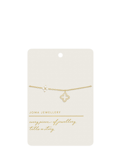 Joma Jewellery Pave Clover Bracelet, Gold - view 2, Gold