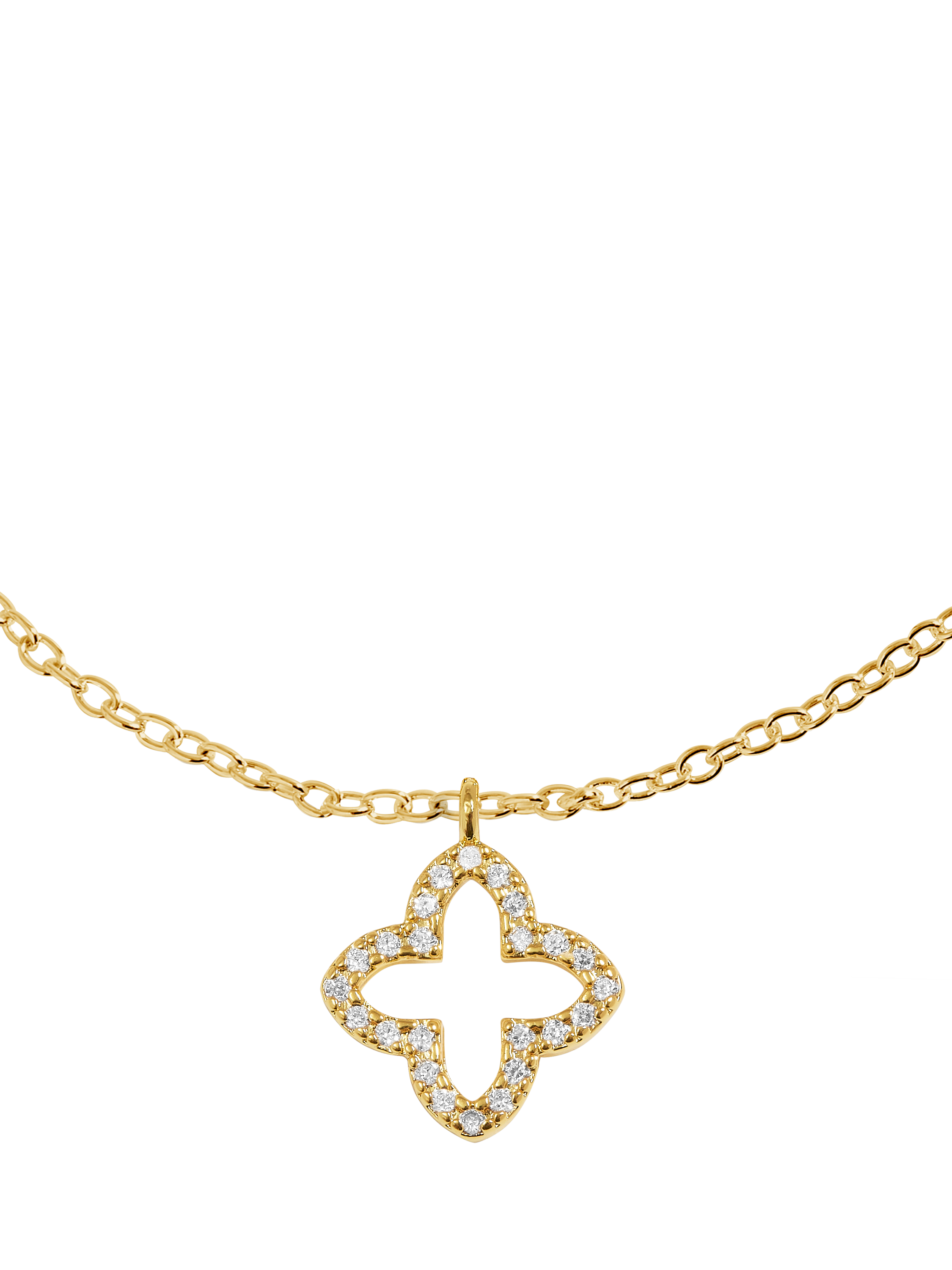Product image 3 of 4, which shows Joma Jewellery Pave Clover Bracelet, Gold
