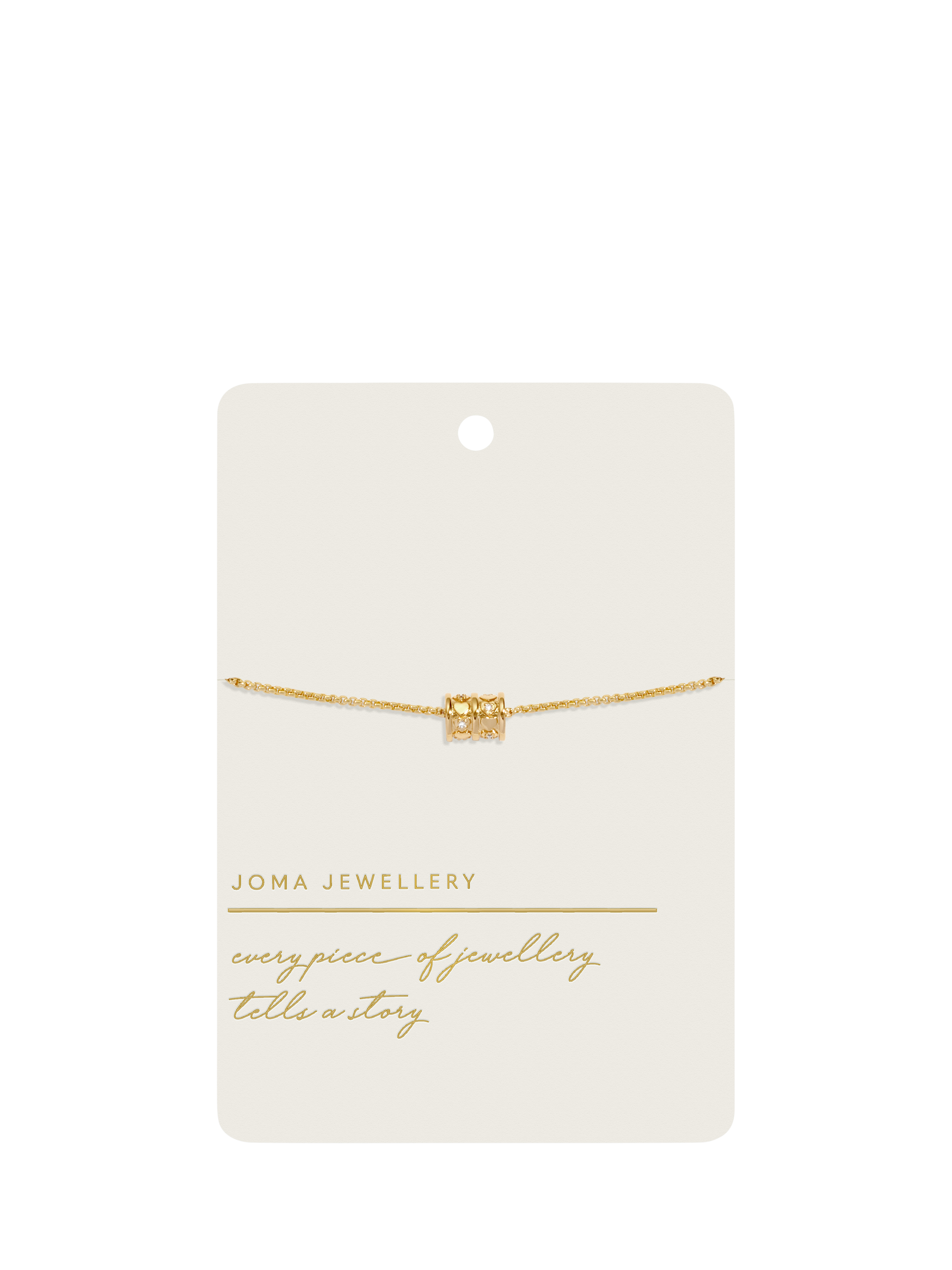 Product image 2 of 4, which shows Joma Jewellery Style Stories Barrel Charm Bracelet, Gold