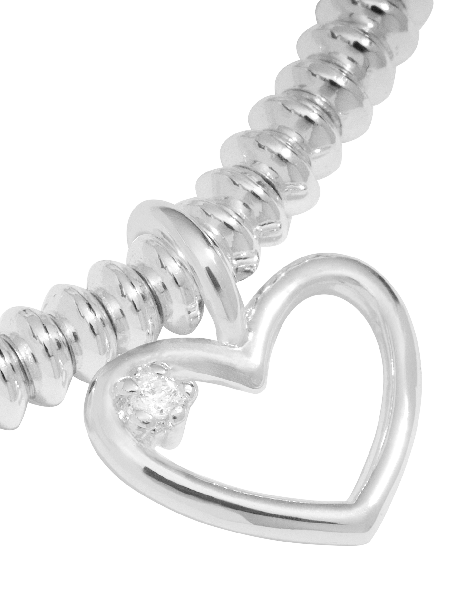 Product image 6 of 7, which shows Joma Jewellery Lab Grown Diamond A Little Happy 30th Birthday Bracelet, Silver