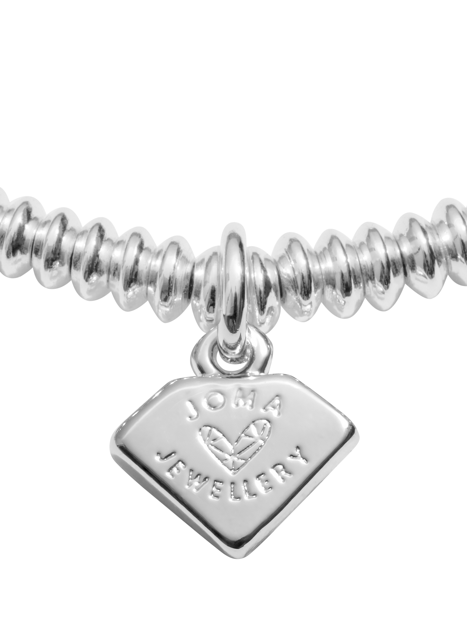 Product image 7 of 7, which shows Joma Jewellery Lab Grown Diamond A Little Happy 30th Birthday Bracelet, Silver