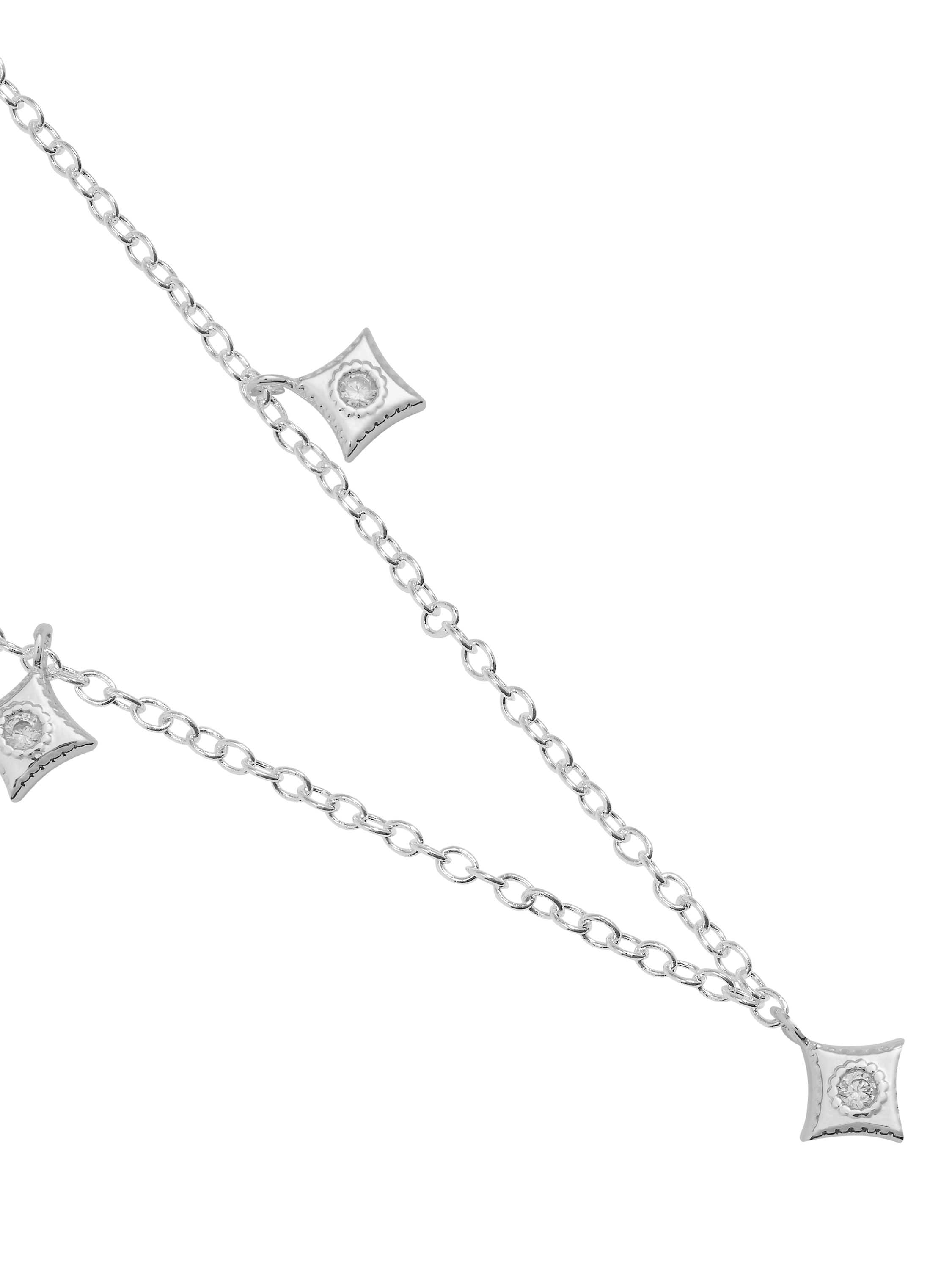 Product image 3 of 4, which shows Joma Jewellery Scatter Charm Necklace, Silver