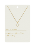 Joma Jewellery Pave Clover Necklace, Gold