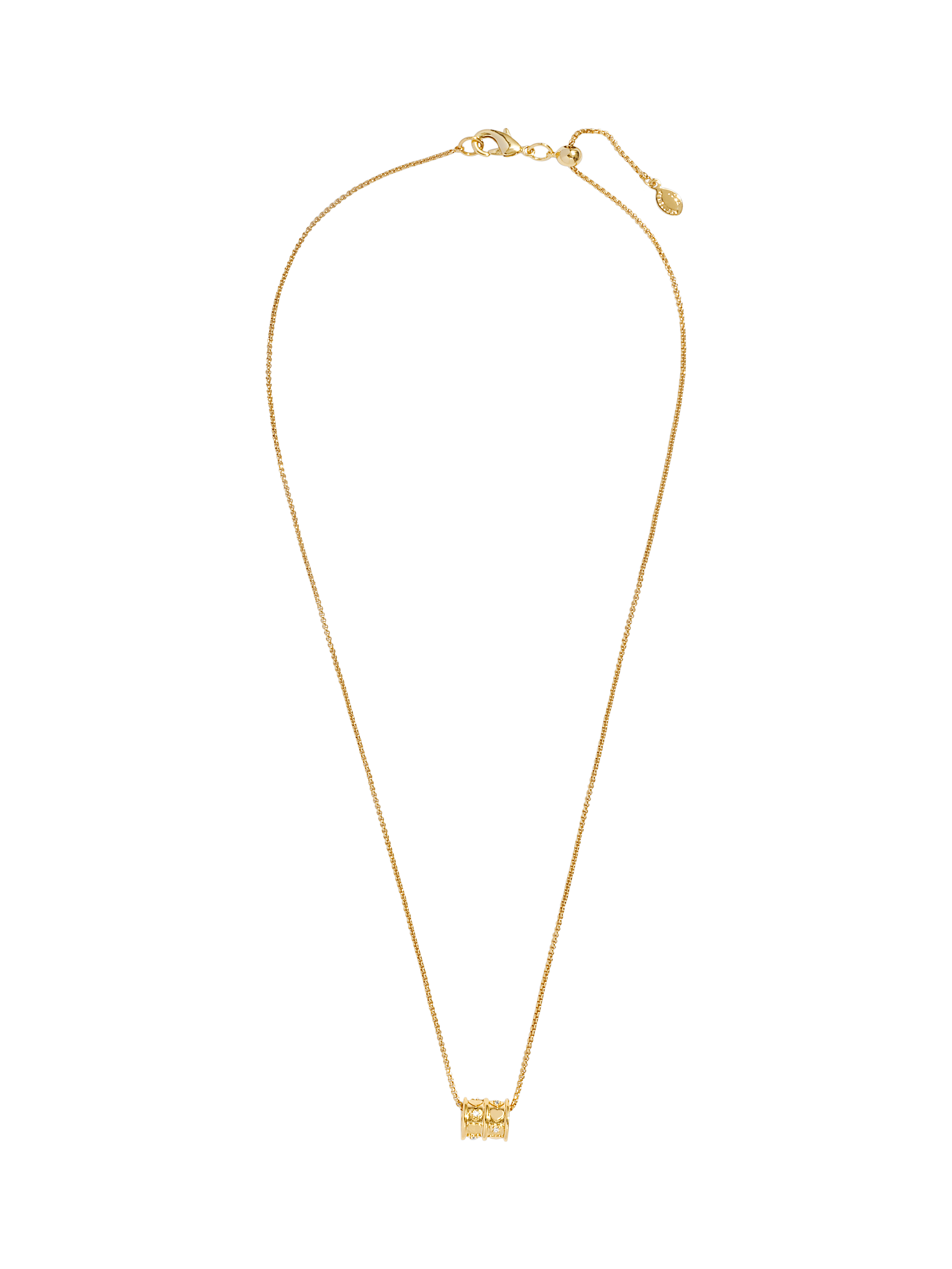 Product image 1 of 4, which shows Joma Jewellery Style Stories Barrel Charm Necklace, Gold