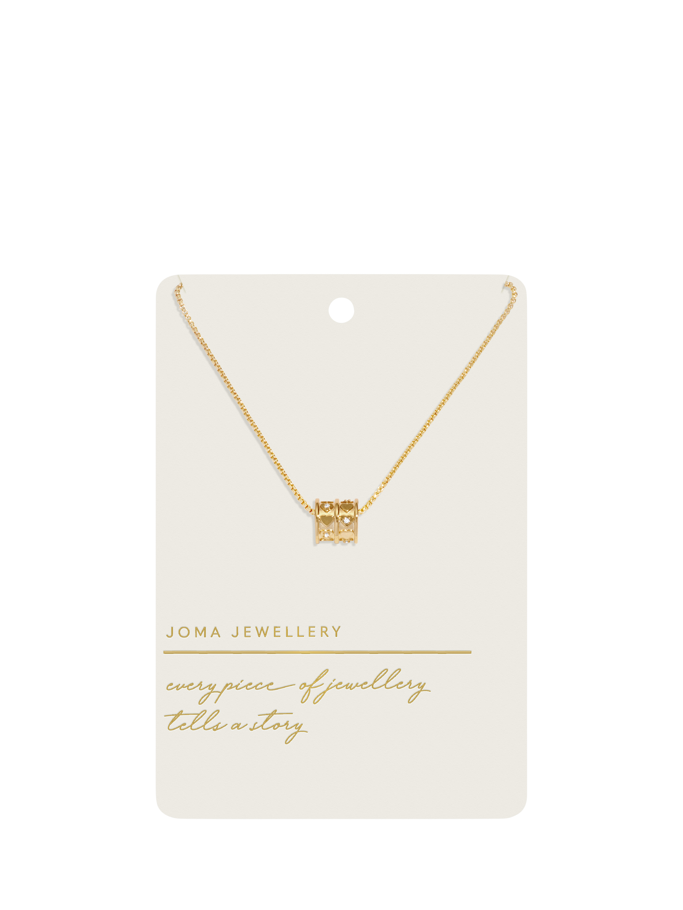 Product image 2 of 4, which shows Joma Jewellery Style Stories Barrel Charm Necklace, Gold