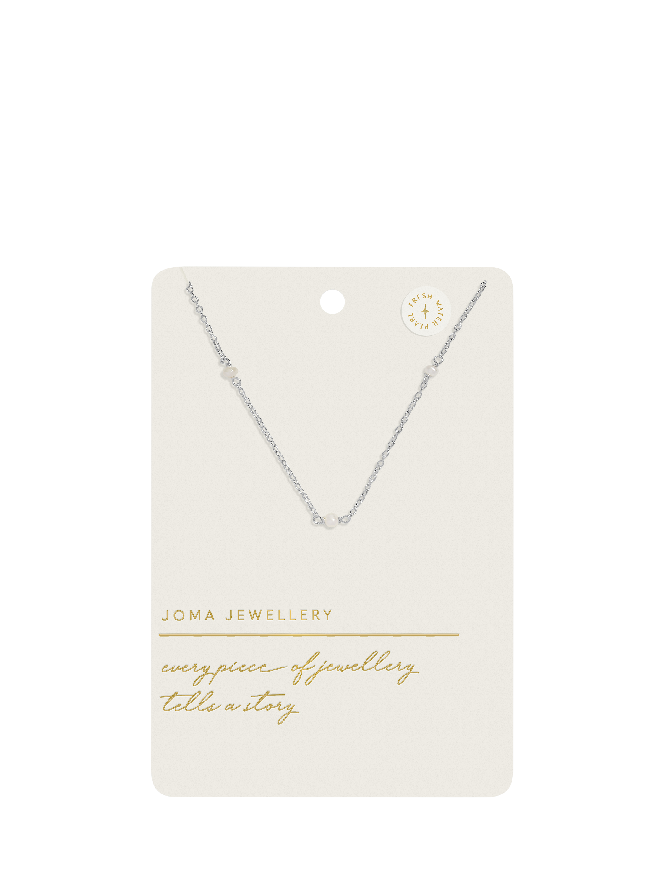 Product image 2 of 4, which shows Joma Jewellery Style Stories Pearl Necklace, Silver