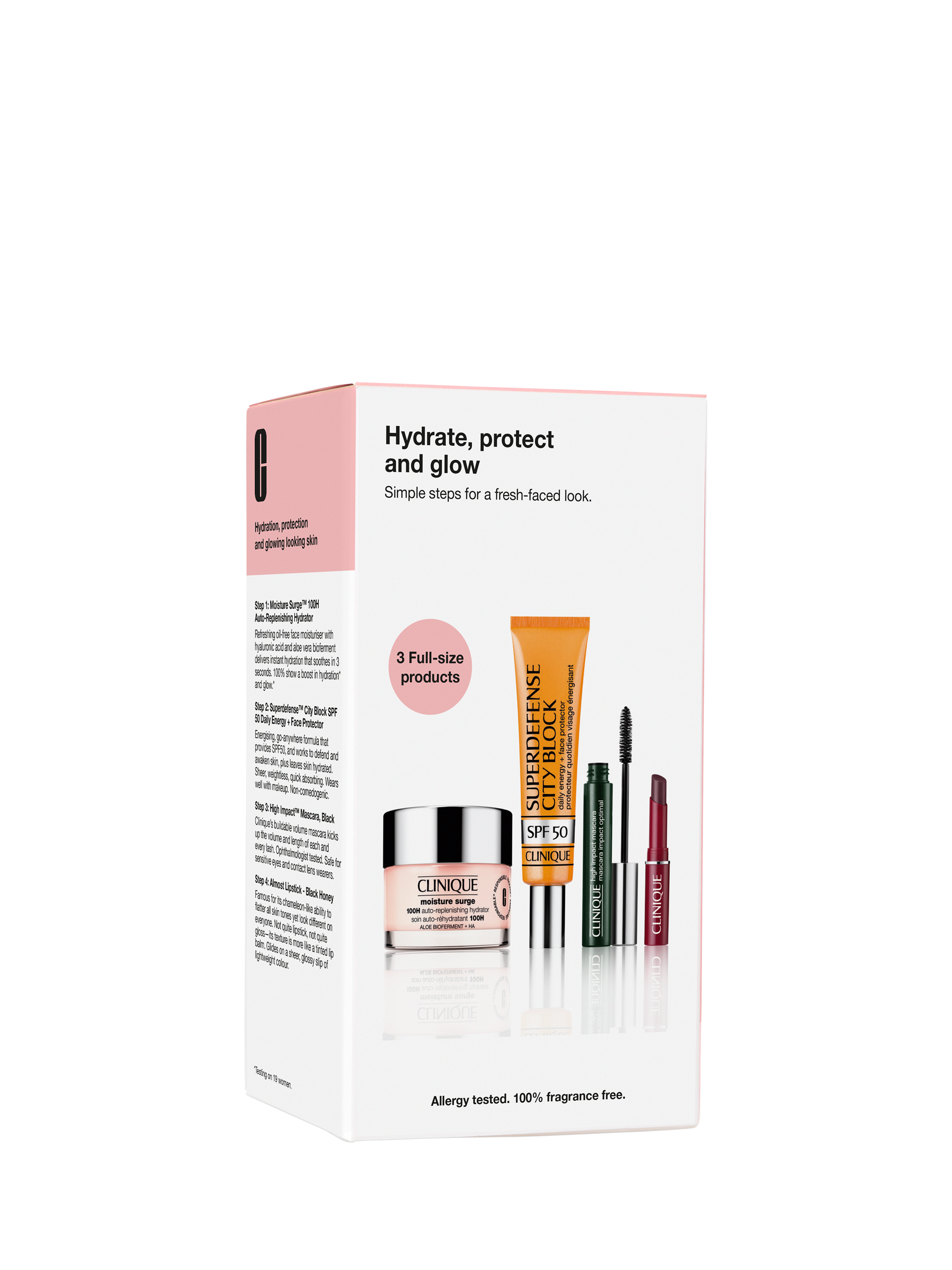 Product image 1 of 6, which shows Clinique Hydrate, Protect and Glow Beauty Gift Set
