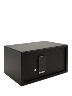 WOLF Den Vegan Leather 4 Module Watch Winder and Safe, Black - view 2, Black