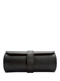 WOLF Axis Vegan Leather Triple Watch Roll, Black/Copper