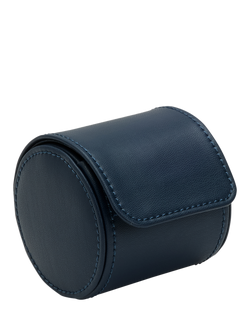 WOLF Earth Single Vegan Apple Leather Watch Roll - view 2, Midnight Blue