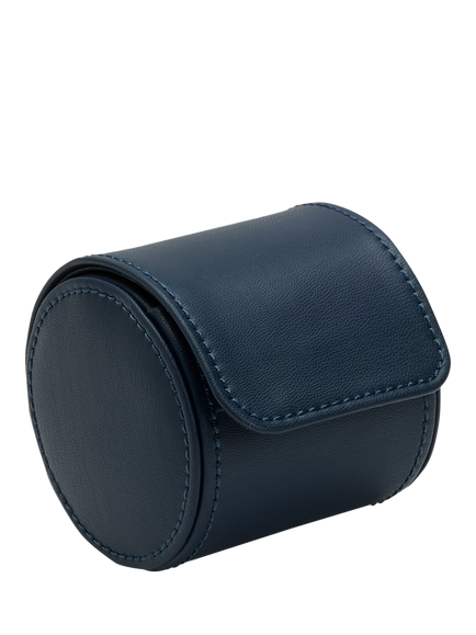 WOLF Earth Single Vegan Apple Leather Watch Roll - view 2, Midnight Blue
