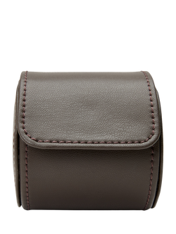 WOLF Earth Single Vegan Apple Leather Watch Roll, Coffee