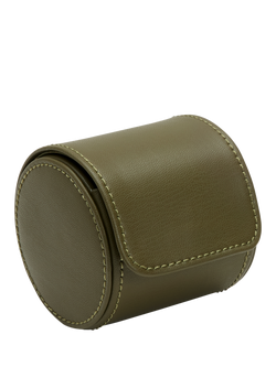 WOLF Earth Single Vegan Apple Leather Watch Roll - view 2, Olive