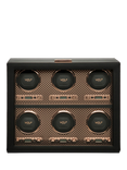 WOLF Axis Vegan Leather 6 Module Watch Winder
