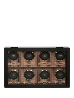 WOLF Axis Vegan Leather 8 Module Watch Winder, Copper