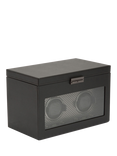 WOLF Axis Vegan Leather 2 Module Watch Winder With Storage