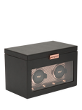 WOLF Axis Vegan Leather 2 Module Watch Winder With Storage, Copper