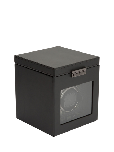 WOLF Axis Vegan Leather 1 Module Watch Winder With Storage, Powder Coated Steel - view 2, Powder Coat