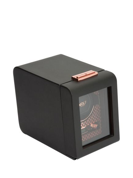 WOLF Axis Vegan Leather 1 Module Watch Winder - view 2, Copper