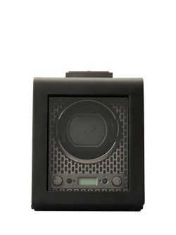 WOLF Axis Vegan Leather 1 Module Watch Winder, Powder Coat