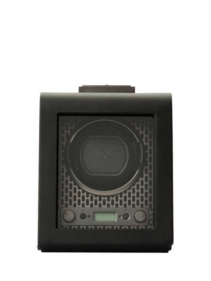 WOLF Axis Vegan Leather 1 Module Watch Winder, Powder Coat