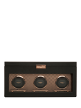 WOLF Axis Vegan Leather 3 Module Watch Winder With Storage