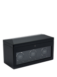 WOLF British Racing Vegan Leather 3 Module Watch Winder With Storage