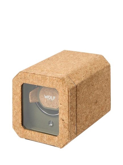 WOLF Cortica Natural Cork 1 Module Watch Winder - view 2, Natural Cork