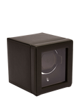 WOLF Cub Vegan Leather 1 Module Watch Winder With Cover, Brown