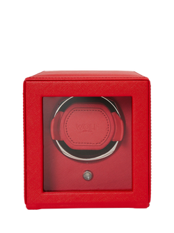 WOLF Cub Vegan Leather 1 Module Watch Winder, Tutti Frutti Red