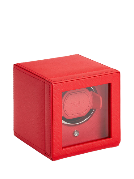WOLF Cub Vegan Leather 1 Module Watch Winder - view 2, Tutti Frutti Red