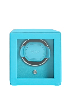 WOLF Cub Vegan Leather 1 Module Watch Winder, Tutti Frutti Turquoise