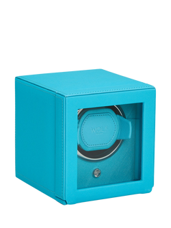 WOLF Cub Vegan Leather 1 Module Watch Winder - view 2, Tutti Frutti Turquoise