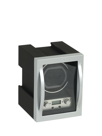 WOLF 4.1 1 Module Watch Winder, Chrome - view 2, Black