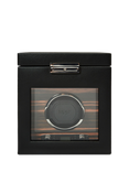 WOLF Roadster 1 Module Vegan Leather Watch Winder With Storage, Black