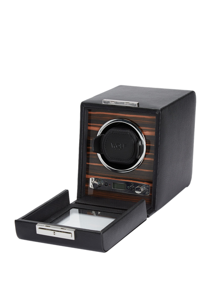 WOLF Roadster 1 Module Vegan Leather Watch Winder, Black - view 2, Black