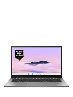 ASUS Chromebook Plus CX14 Laptop, Intel Core 3 Processor, 8GB RAM, 128GB eMMC, 14” Full HD, Grey, Grey