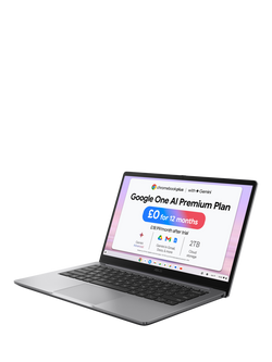 ASUS Chromebook Plus CX14 Laptop, Intel Core 3 Processor, 8GB RAM, 128GB eMMC, 14” Full HD, Grey - view 2, Grey