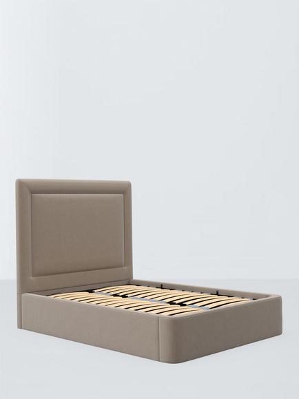 John Lewis Eaton Ottoman Storage Upholstered Bed Frame, Double, Soft Touch Chenille Mole