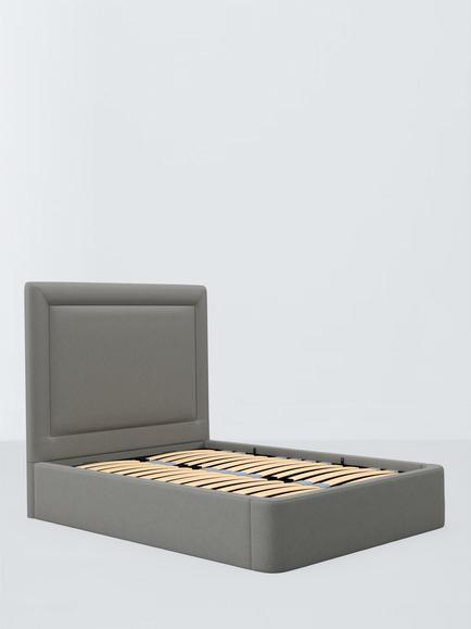 John Lewis Eaton Ottoman Storage Upholstered Bed Frame, Super King Size, Soft Twill Smoke